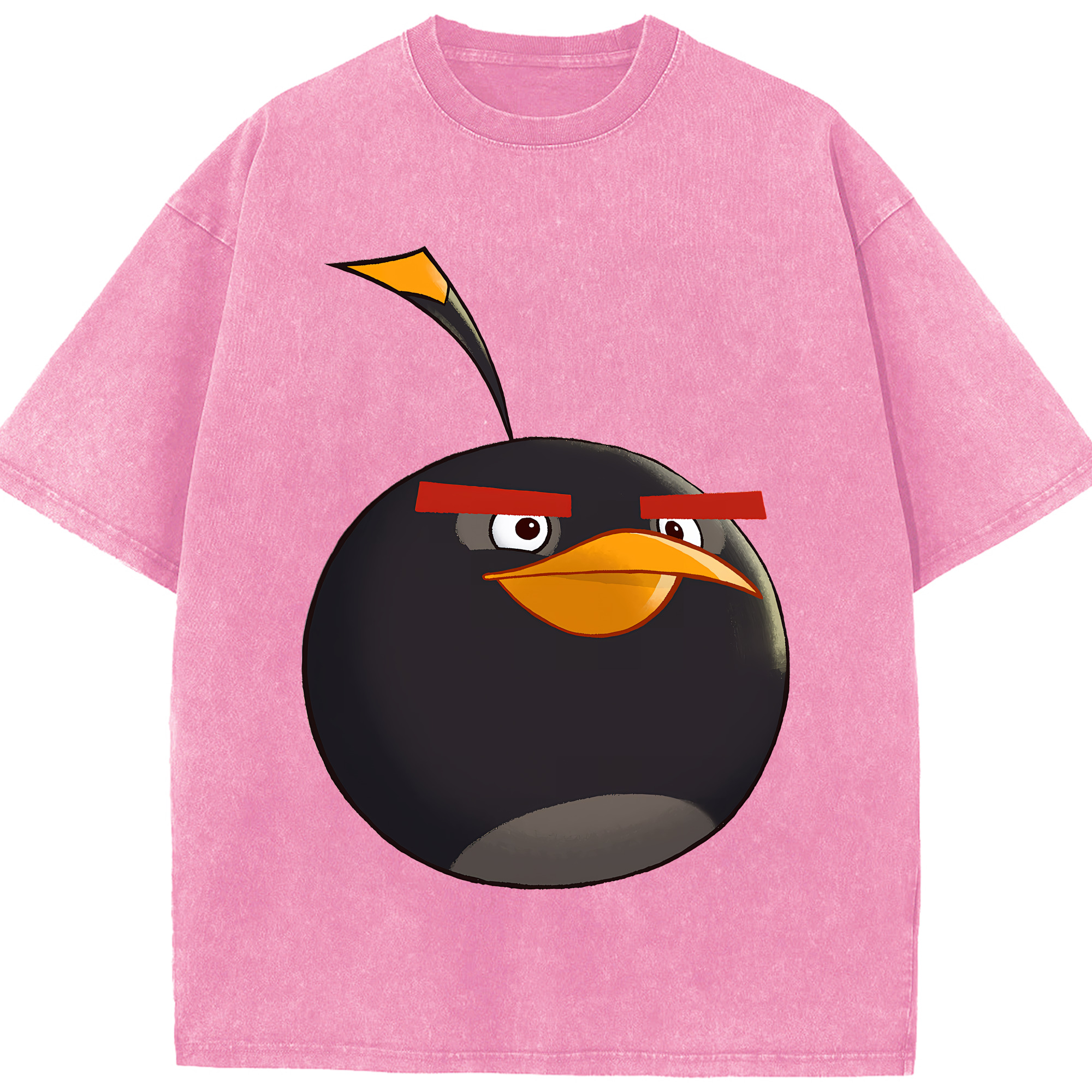 （画像用） Angry Birds アングリーバード 綿100% ヴィンテージ風 半袖Tシャツ（フロントプリント）